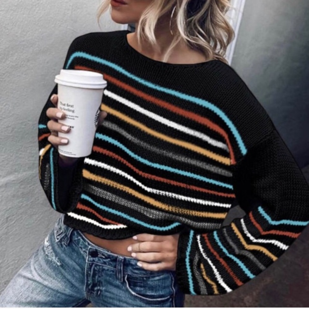 NWOT Soft Striped Sweater Relaxed & Comfy